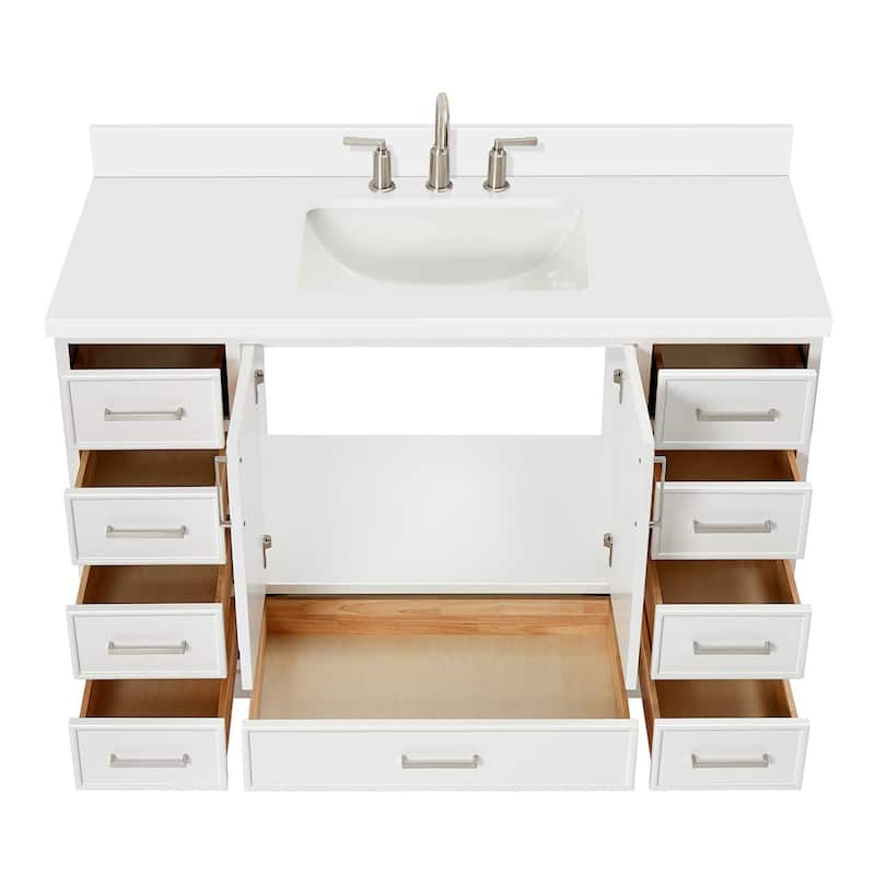 Ariel M055SWQRVO Stafford 55" Free Standing Single Basin Vanity Set