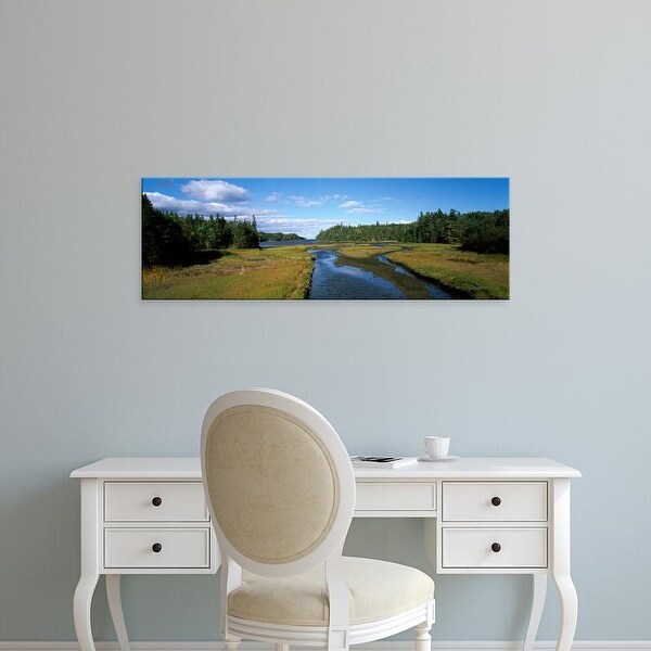 Easy Art Prints Panoramic Images's 'Trees around a marsh, Cape Breton Island, Nova Scotia, Canada' Premium Canvas Art
