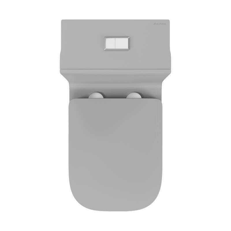 Concorde One Piece Square Toilet Dual Flush In Matte Grey 1.1/1.6 Gpf - 26.06" x 13.98" x 29.21"