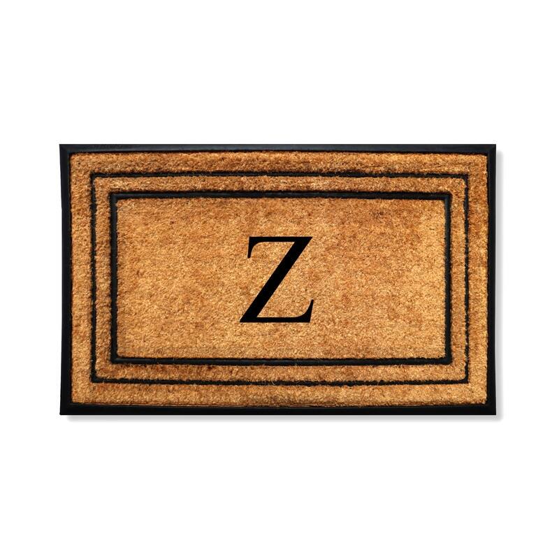 A1HC Natural Coir & Rubber Door Mat, Heavy Duty, Dirt Trapping, Long-Lasting Entrance Doormats,Thick & Durable Outdoor Entry Mat - 18" X 32" - Z