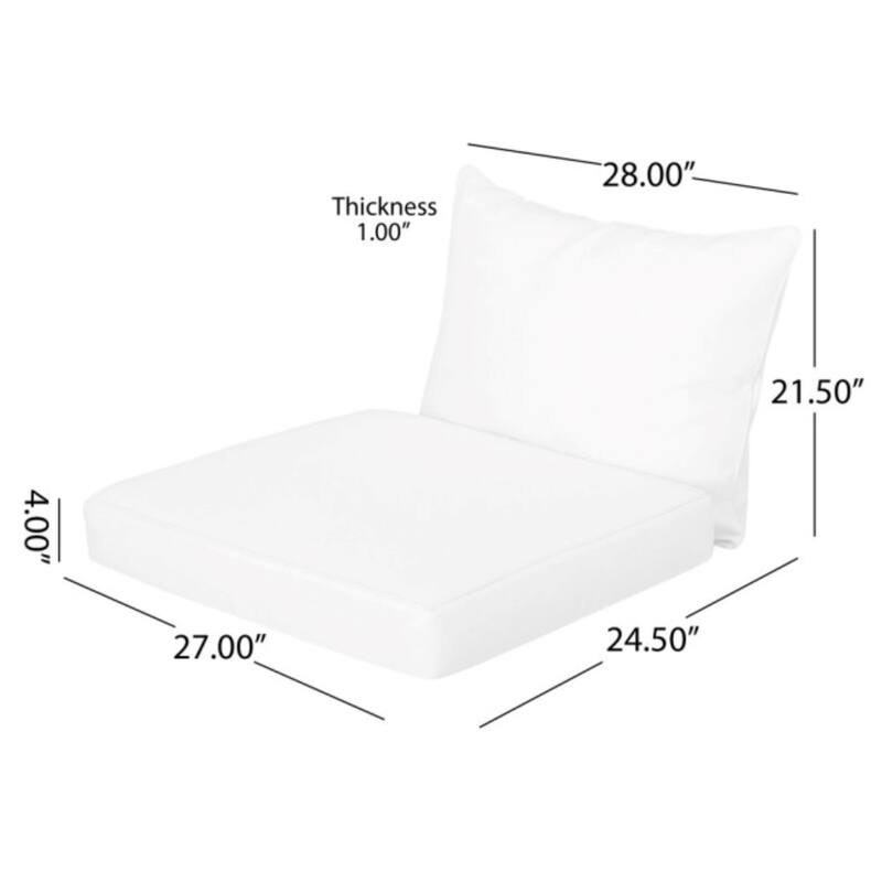 Roomfitters Antibes Club Chair Cushion Set, Back and Seat Cushions, Water Repellent Fabric, Set of 2