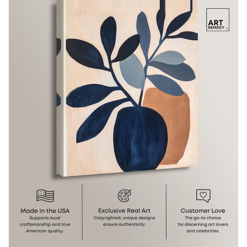 Blue Matisse Jar I Canvas by Art Remedy, Gallery Wrapped