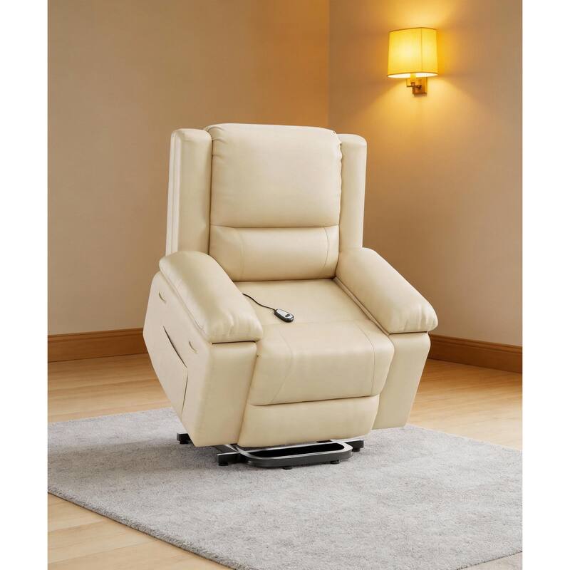Power Lift Recliner, with Massage & Heat - Beige