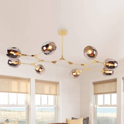 Cusp Barn Sputnik Chandeliers 8-Light Modern Mid Century Ceiling Light Adjustable Pendant Light Fixture for Hallway Foyer