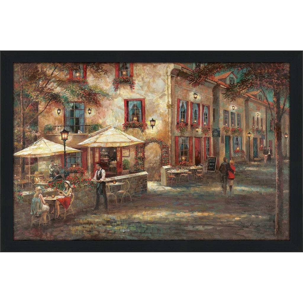"Courtyard Cafe" by Ruane Manning Print on Acrylic