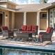 Option Grey Rattan Red Cushion
