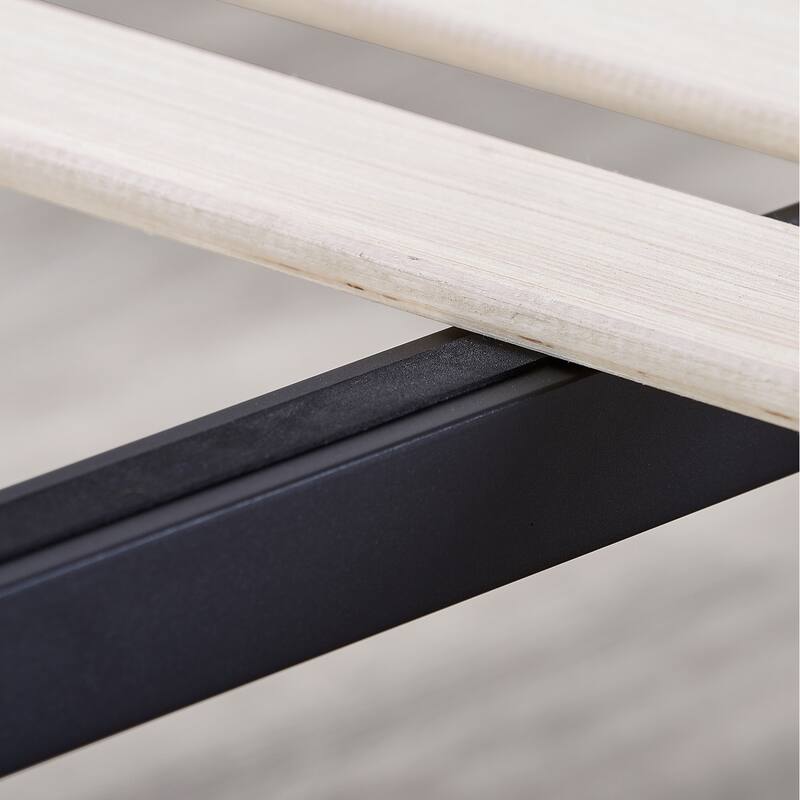 Solid Wood Platform Bed with Paneled Headboard Multiple Colors