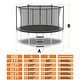 preview thumbnail 1 of 4, Trampoline with Safety Enclosure Net, Outdoor Trampoline with Heavy Duty Jumping Mat and Spring Cover Padding 10FT