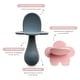 preview thumbnail 2 of 4, Grabease Baby Silicone Spoon, Set of 2 for Baby-Led Weaning & Self-Feeding (Blush, Gray)