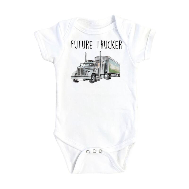 Trucker Proof Silver - Baby Boy Girl Clothes Infant Bodysuit Funny Cute Newborn - Natural - 0-3M