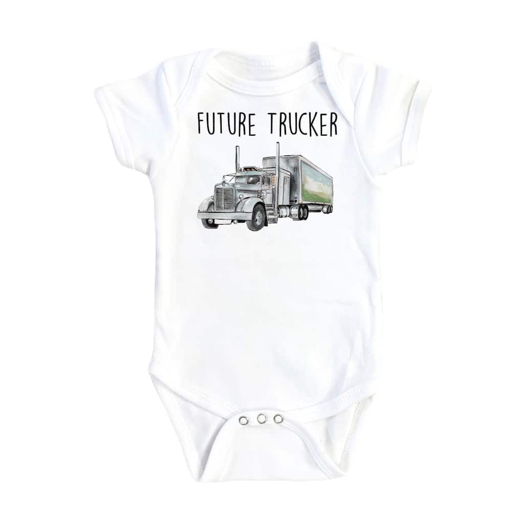 Trucker Proof Silver - Baby Boy Girl Clothes Infant Bodysuit Funny Cute Newborn