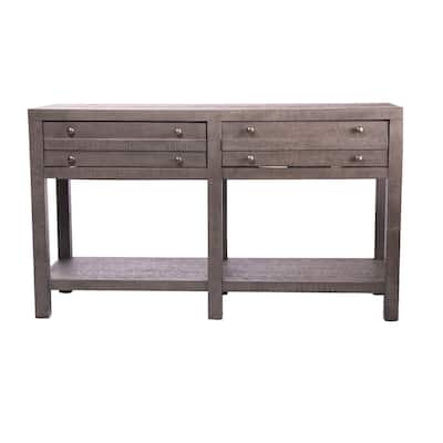 Best Quality Furniture Rustic Wood Console 2 Drawers & Lower Shelf - Console Table