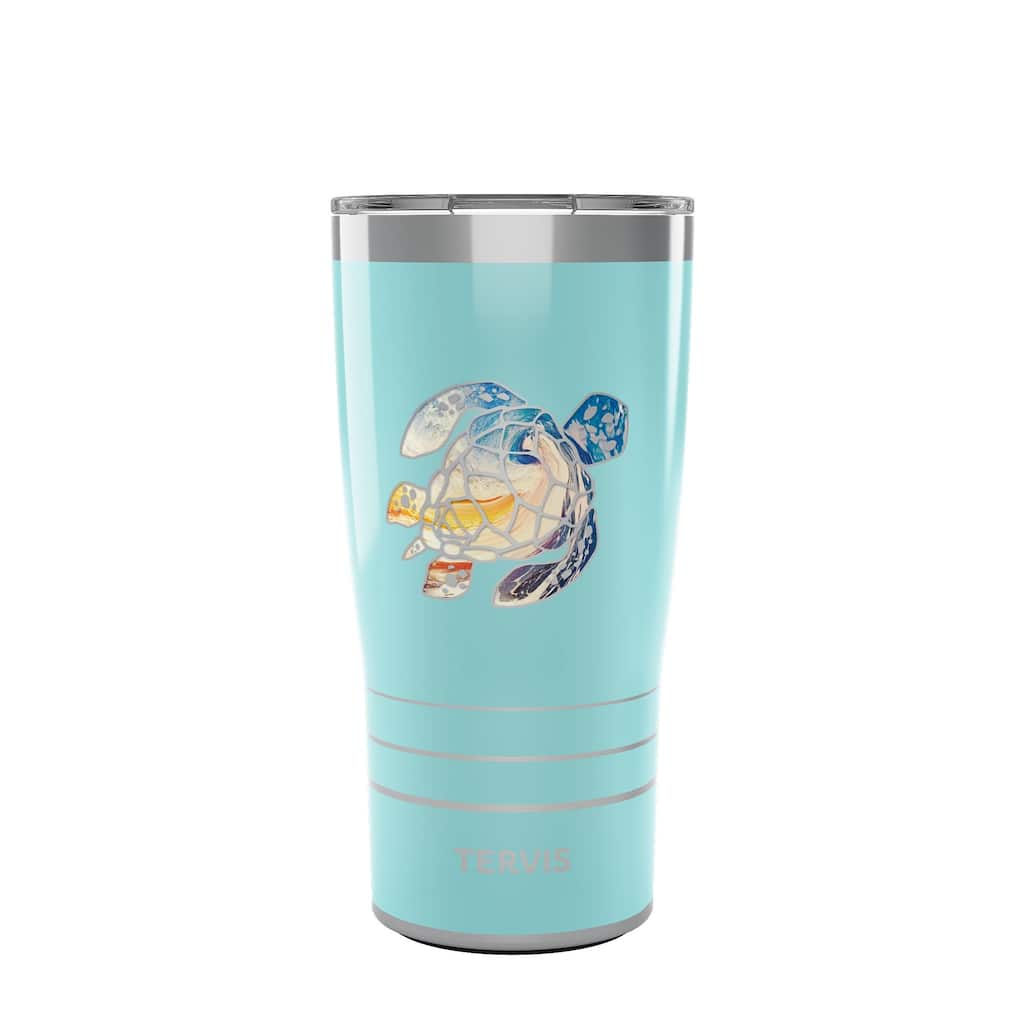 Tervis Traveler Turtle Sunset Triple Walled Insulated Travel Tumbler, Stainless Steel