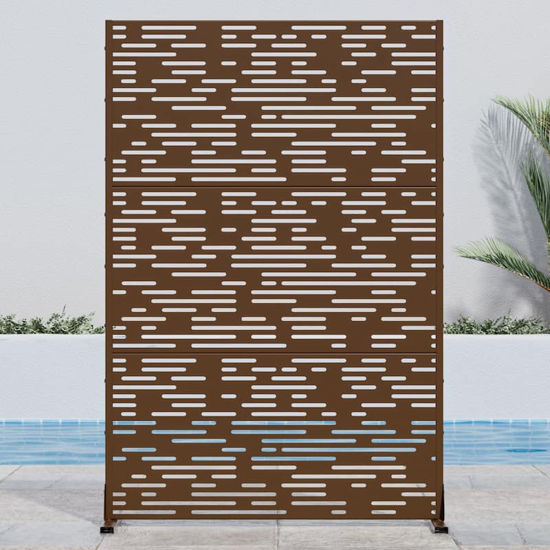 Outdoor Privacy Screen Metal Privacy Screen Panel Free Standing - 72*47