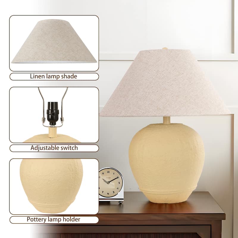 Global Accent Ceramic Table Lamp with Linen Shade