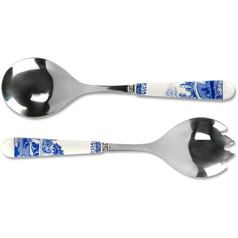 Spode Blue Italian Set of 2 Salad Servers