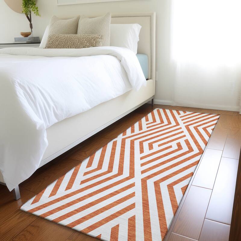 Mave Abstract Shapes Weather Resistant Classic Meets Modern Outdoor Rug