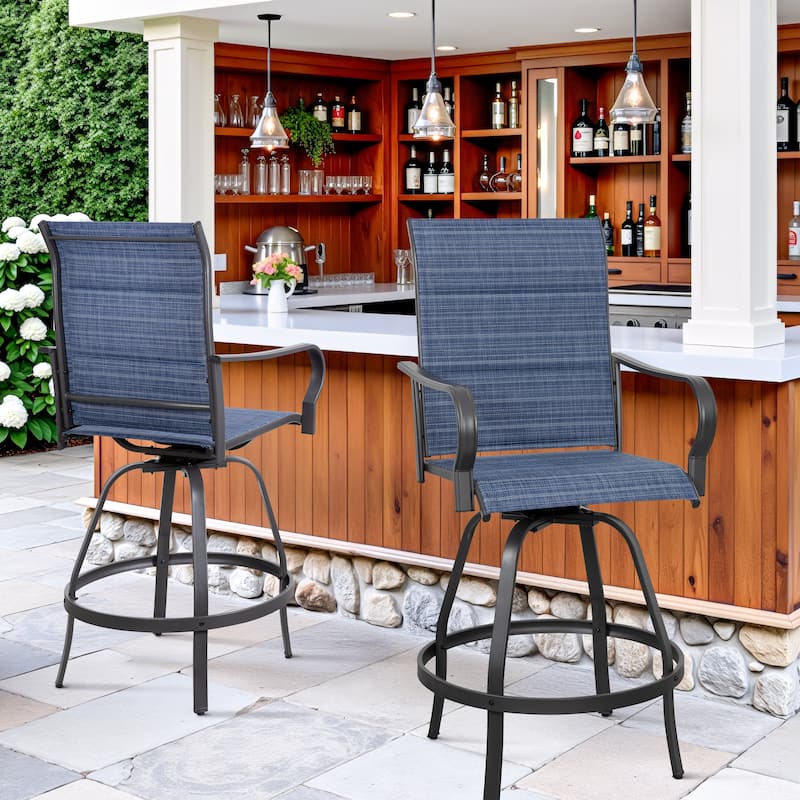 Futzca Patio Swivel Bar Bistro Set or Swivel Bar Stools