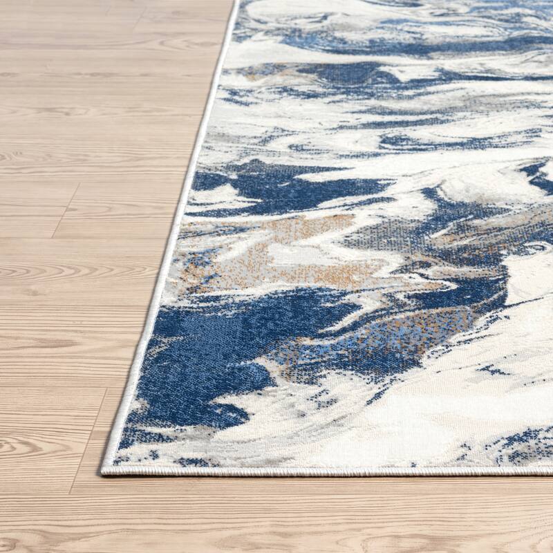 Abani Rugs Regal REG500 Swirl Abstract Low Pile Area Rug