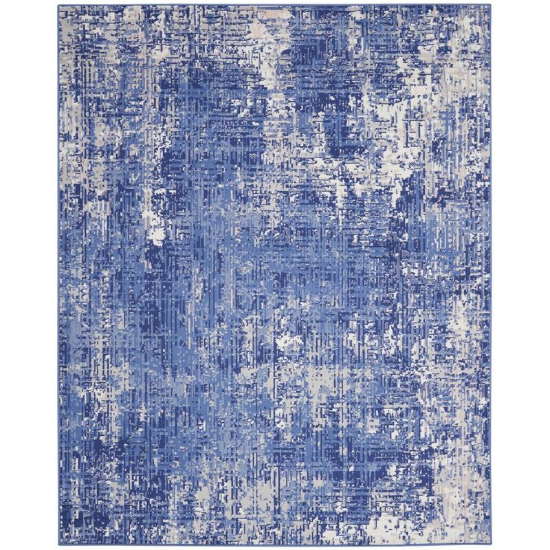 Power Loomed Distressed Abstract Modern Stain Resistant Area Rug - 138' X '100' X '0.39
