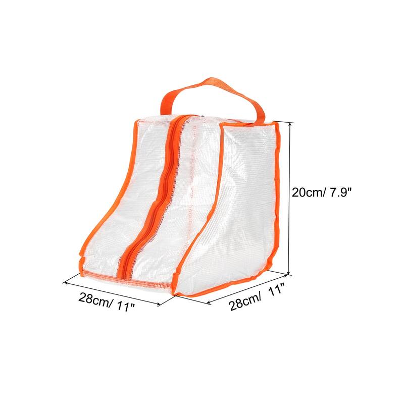 2pcs Tall Boots Storage Bag, Dustproof Boots Carry Bag for Home Travel - Orange