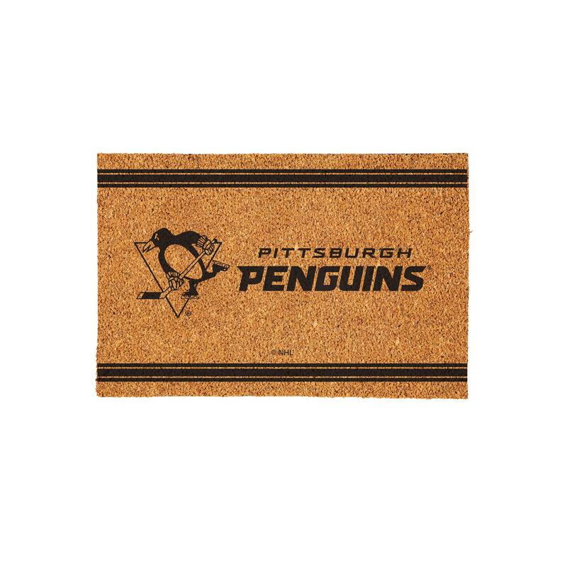Pittsburgh Penguins Monochrome Indoor/Outdoor Coir Door Mat
