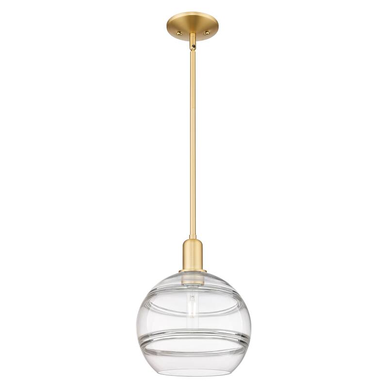 Innovations Lighting Endless Possibilities Arcadia - Rochester - 1 Light 10" Stem Hung Mini Pendant - Clear/Satin Gold