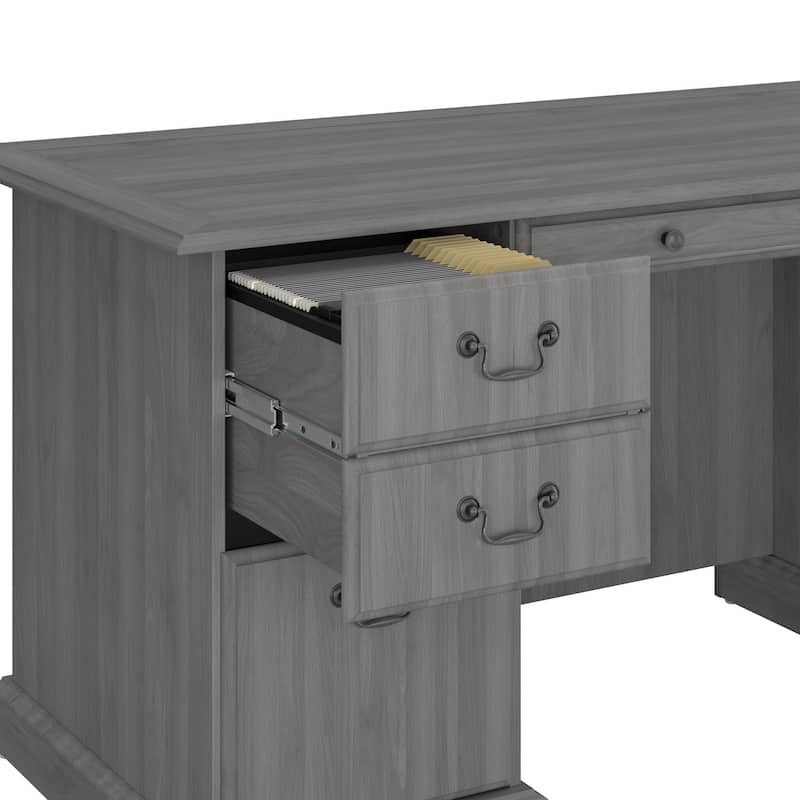 Bush Furniture Saratoga Executive Desk with Drawers and Storage