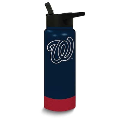MLB Washington Nationals Stainless Steel Silicone Grip 24 Oz. Water Bottle