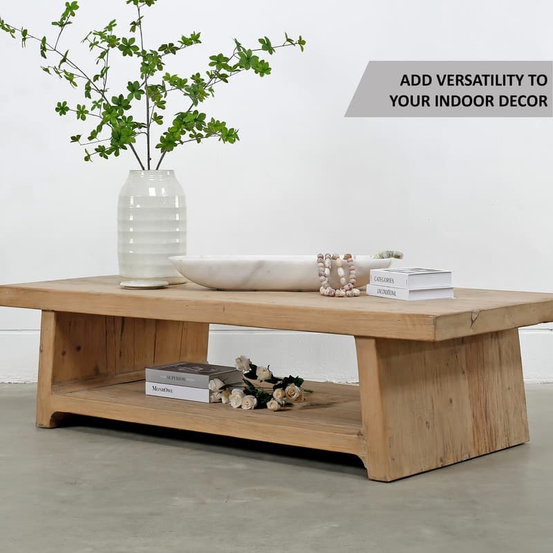 67" Long Ravenna Coffee Table, Weathered Natural Pine