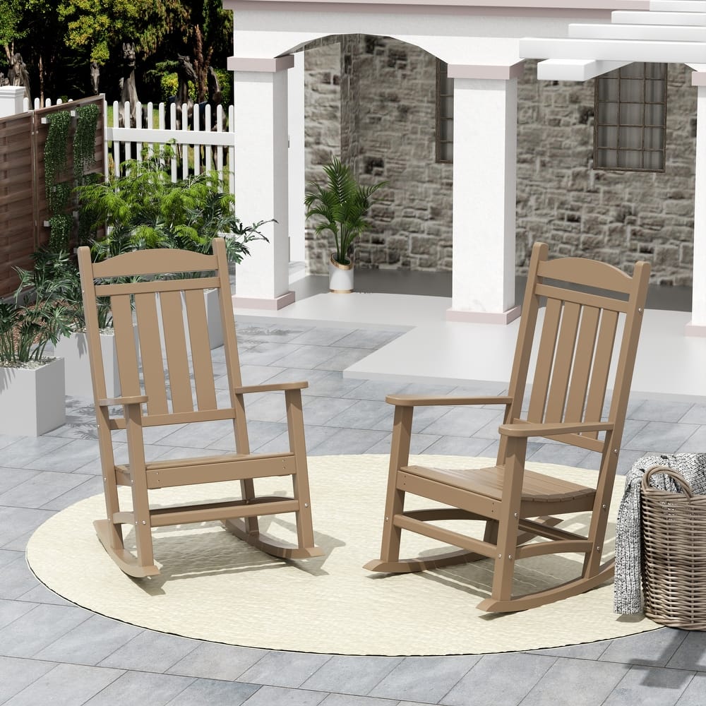 Laguna Hdpe All Weather Outdoor Patio Rocking Chair (Set of 2)
