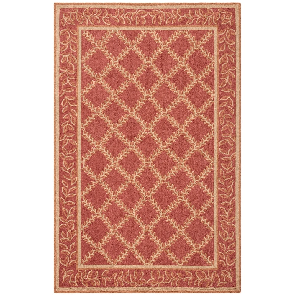 SAFAVIEH Handmade Chelsea Sunstripe Trellis French Country Wool Rug