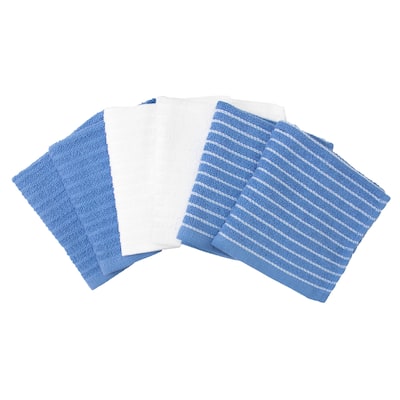 RITZ Cotton Terry Horizontal Stripe Bar Mop Dish Cloths (Set of 6)