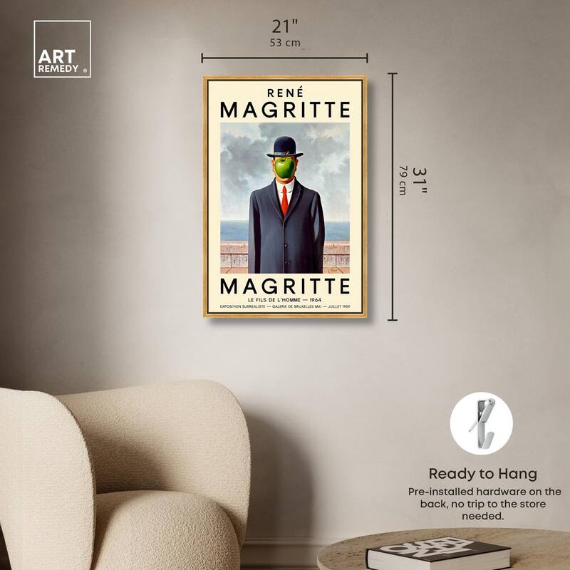 Man with the Apple Canvas by Art Remedy