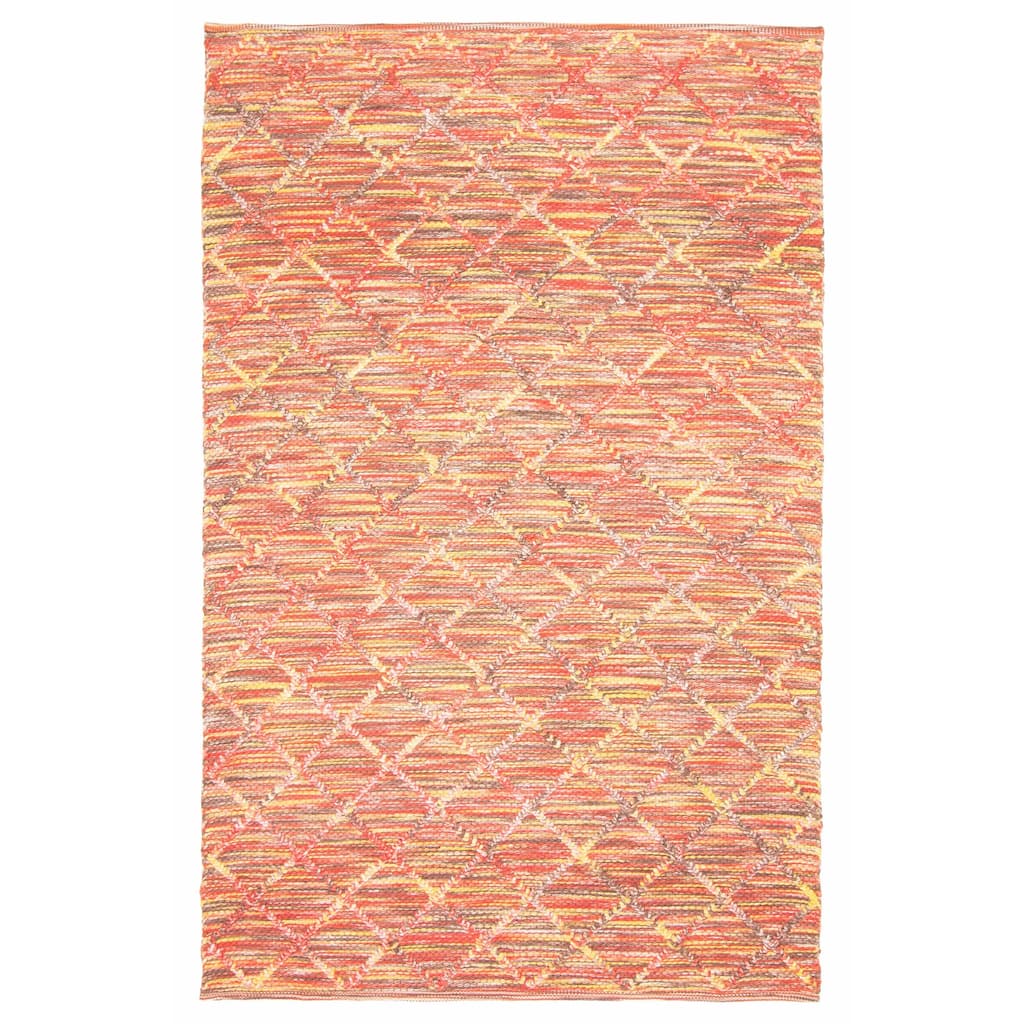 ECARPETGALLERY Braid weave Sienna Red Wool Rug - 4'11 x 7'10