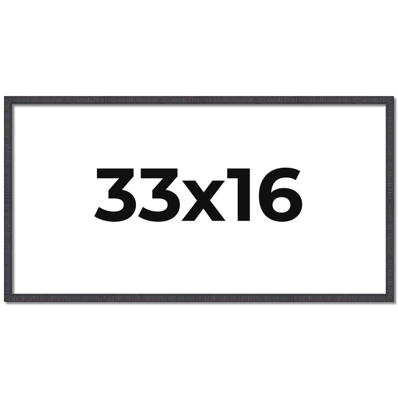 33x16 Frame Brown Picture Frame - Complete Modern Photo Frame Includes