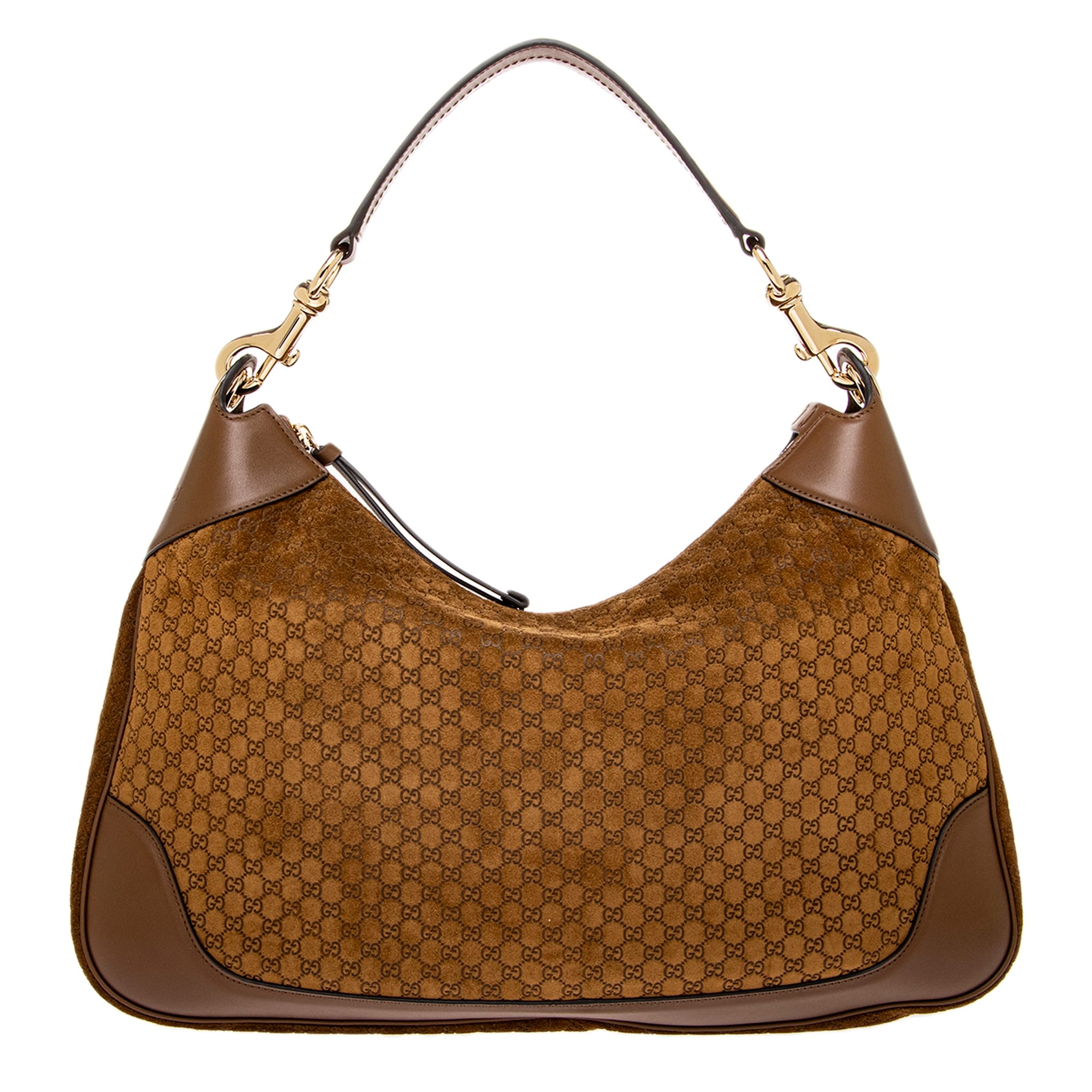 Gucci Medium B Suede Shoulder Bag