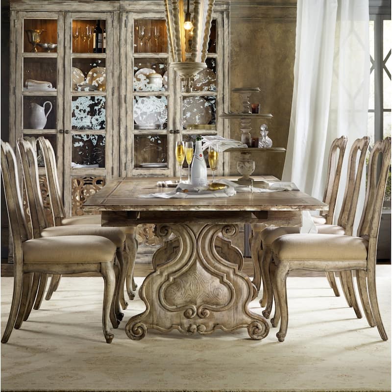 Hooker Furniture Chatelet 83-127" Long Refectory Luxury Trestle Dining