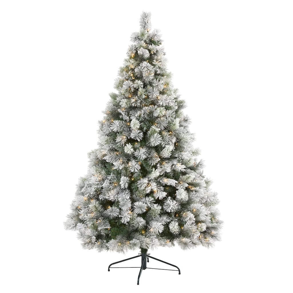 7ft Artificial Christmas Tree with Lights - Holiday Decor, Pine Tree, Festive Holiday Tree, Indoor Christmas Decoration
