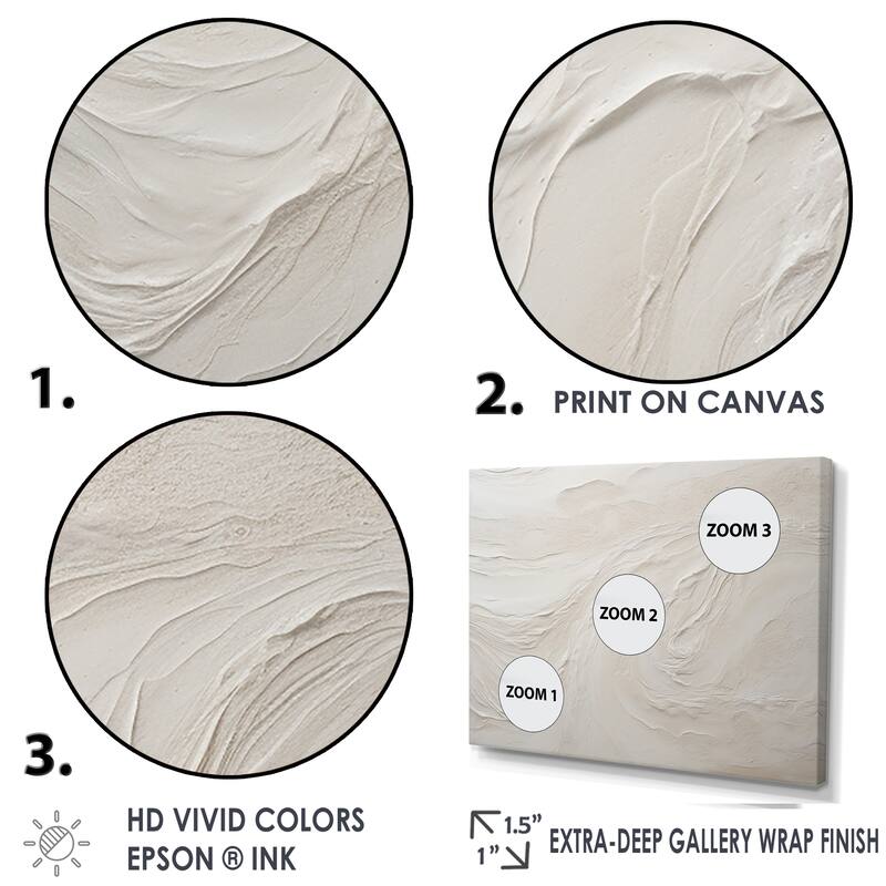 Designart "Modern Beach Beige Sand Charm I" Coastal Beach Sand Wall Art