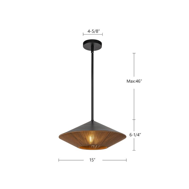 Alora Lighting PD633215 Daphne 15" Wide Pendant