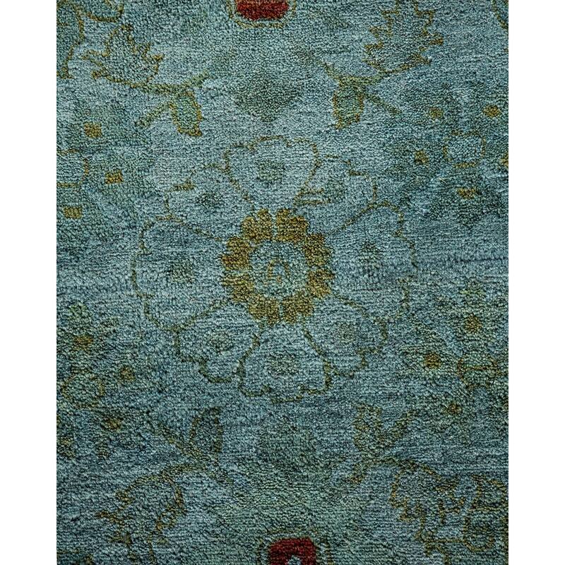 Overton Hand Knotted Wool Vintage Inspired Modern Contemporary Overdyed Gray Area Rug - 10' 3" x 13' 6"