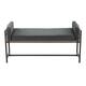 Option Black Faux Leather/Brown Wood