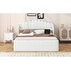 preview thumbnail 5 of 58, Full Platform Bed with Twin Trundle and 5 Storage Shelves, White Finish