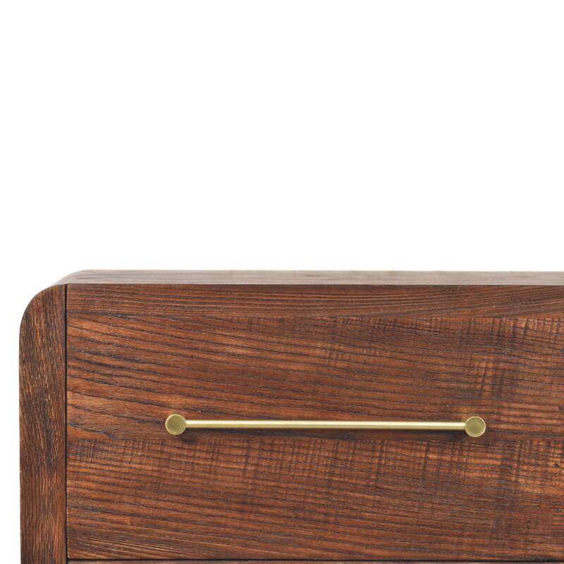 Artisan Furniture Solid Wood Copenhagen 4-Drawer Chest in Smoked Oak