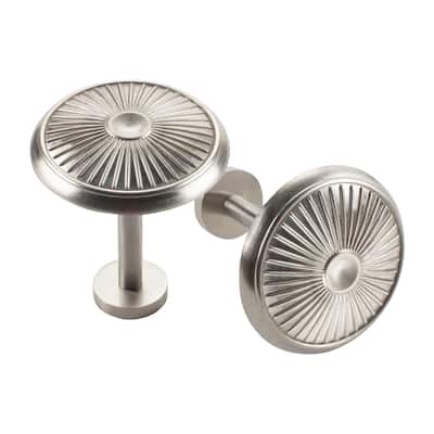 Deco Window 2 Pcs Curtain Holdback Wall Mounted Metal Drapery Disc Hook for Curtains, Sheer, and Blackout Panels. - 4.75"