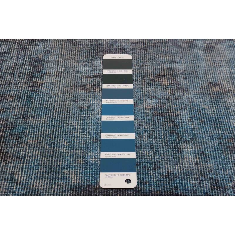 ECARPETGALLERY Hand Loomed Galleria Blue, Dark Navy Viscose Rug - 5'1 x 7'6
