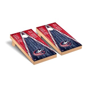 Columbus Blue Jackets NHL Triangle Cornhole Board Set