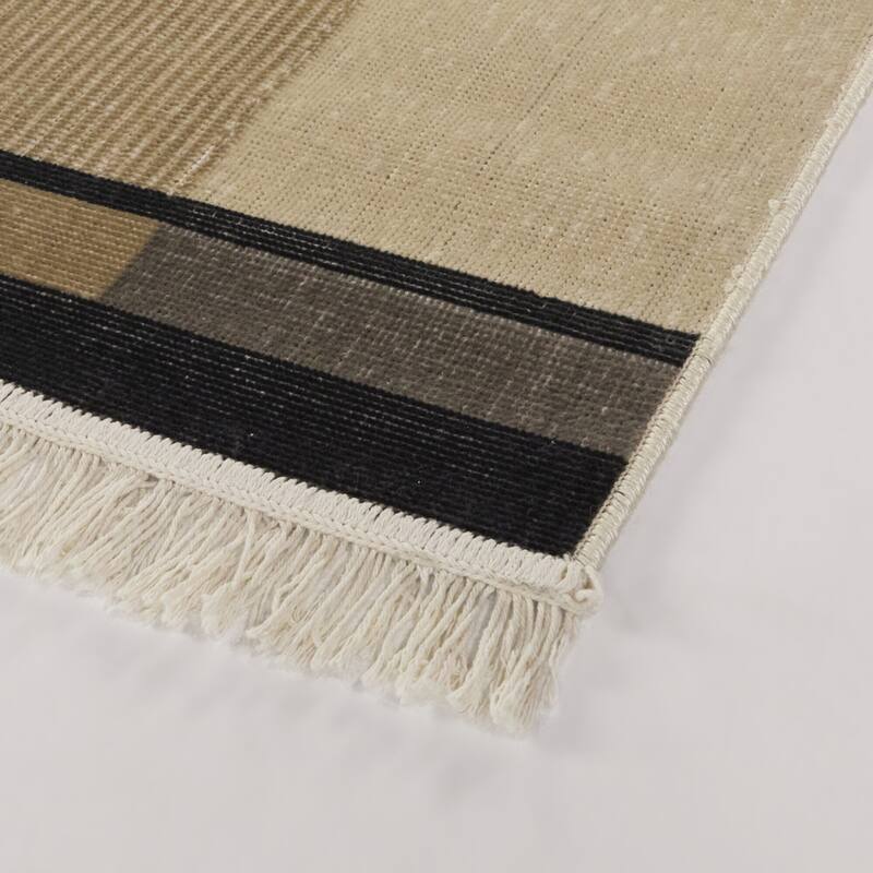 Venter Geometric Color Block Area Rug