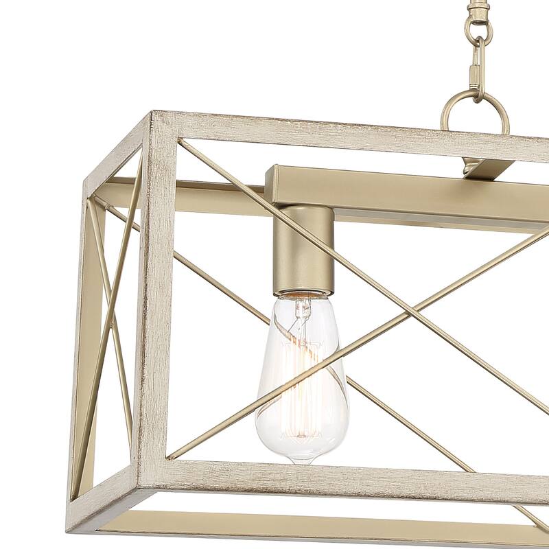 Acroma 3-light Rectangle Island Chandelier for Dining Room - 25 inches